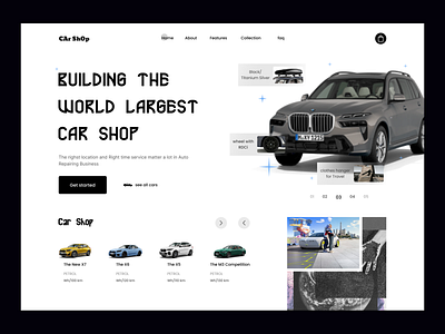 Car shop web header