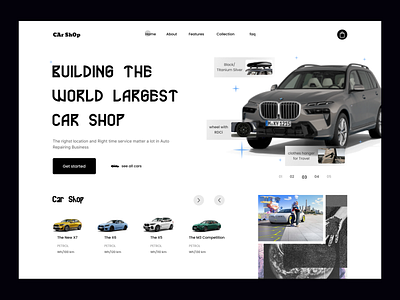 Car shop web header 3d 3d animation 3d designer animation bmw configurator landing landing page masud sardar motion graphics phenomenon ui ui design vr web design webdesign website