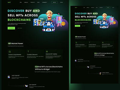 NFT Marketplace web landing page