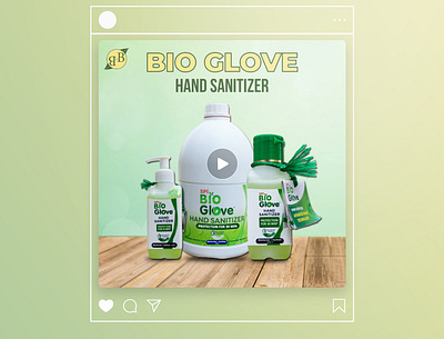 Bio Glove Hand Sanitizer advertisement animation branding design digital marketing facebook graphic design hand instagram logo marketing motion graphics sanitizer video editing