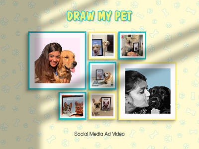 Draw My Pet Ad Video advertisement animation branding design digital marketing graphic design instagram logo marketing motion graphics photo slideshow portrait