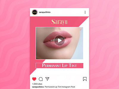 Permanent Lip Tint Instagram Post advertisement animation branding clinic design digital marketing facebook graphic design illustration instagram marketing motion graphics post