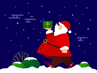 Santa Claus christmas claus flat illustration santa winter