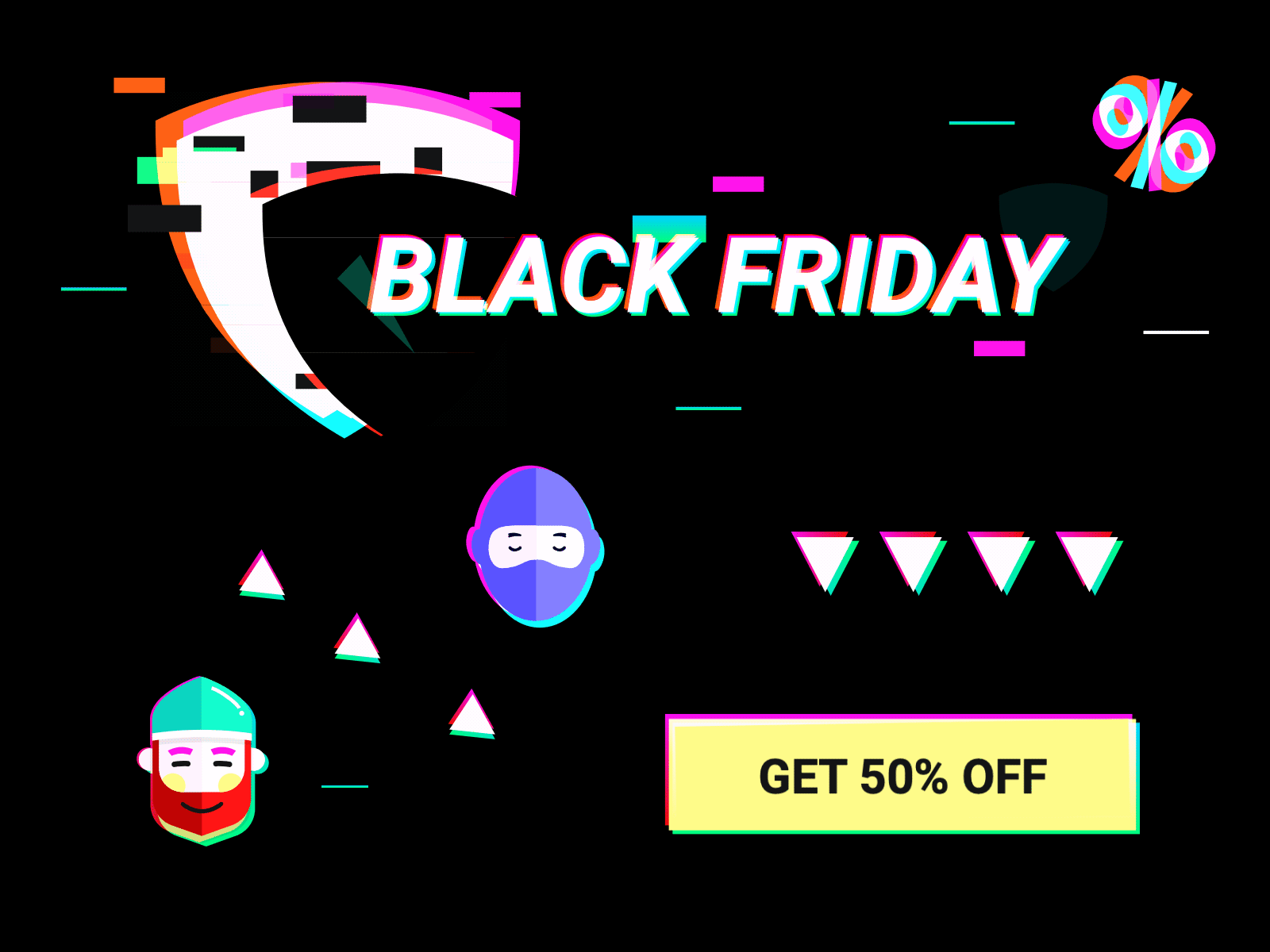 BlackFriday2020 animation dribbble glitch illustration keyshape shot sketch vector