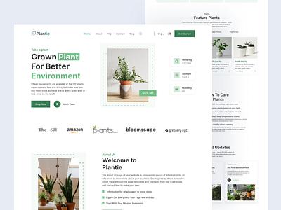 Plant Shop Website Landing page landing page plant plant landing page plants shop template ui website website desigh