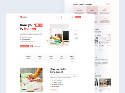 SKILLS - Online Course Website Template by Md. Mahmodul Hasan on Dribbble