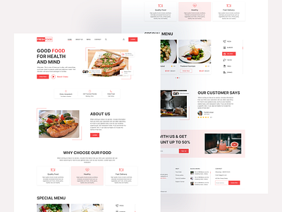 FRESH FOOD-Food Website Landing Page Concept