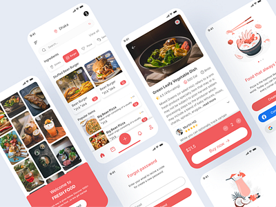 Food App Design-Concept app app design app ui application ui design design food food app food delivery restaurant app ui