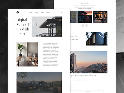 Exterior Architecture Landing page architecture building concept design exterior homepage house landing page minimal modern house real estate structure ui ux website website desigh website landingpage