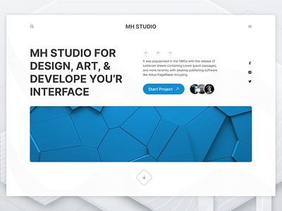 MH STUDIO Website design home page portfolio studio website team ui website website desigh