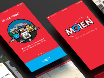 Moien - A Food Truck App branding mobile design uxui vectors