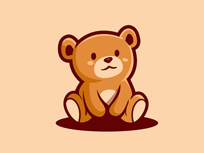 cute bear animation app branding character design graphic design icon logo logo design logo designer