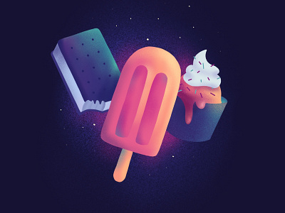 frozen treats design graphic design illustration