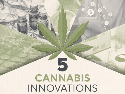 5 Cannabis Innovations Infographic Header cannabis cbd finance infographic infographic design innovation marijuana oils pot thc weed