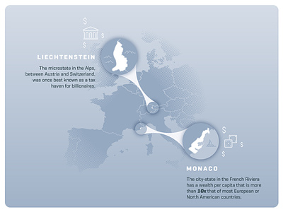 Liechtenstein & Monaco callout europe halftone infographic infographic design liechtenstein line icon map monaco