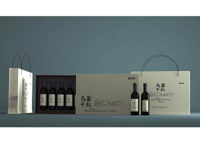 Wine package branding design illustration