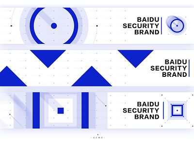 BAIDU SECURITY BRAND_DEMO B ai banner blue brand branding concept geometric graphic design intelligent kv line plane point poster squares symbol technology triangle ux vector