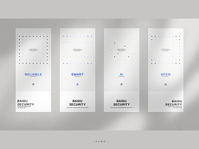 BAIDU SECURITY BRAND_Printed matter-A ai concept future geometric graphic design grid intelligent kv layout logo matrix point poster security smart symbol technology vis whitespace