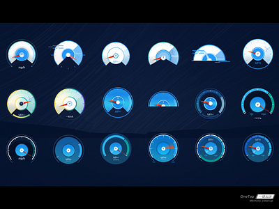 Dash Board : OneTap 一键加速仪表盘动画静态概念