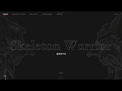 Skeleton Warrior banner demo design graphic design kv web