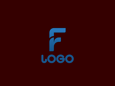 F R monogram typography logo fr