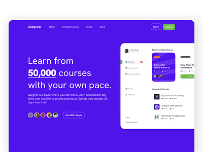 Course UI - Landing Page by Dimas Wibowo on Dribbble