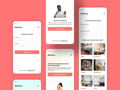 Home Renovation Website 🏠 - Mobile UI