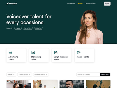 Get a Voiceover Talent - Browse Talents by Dimas Wibowo on Dribbble