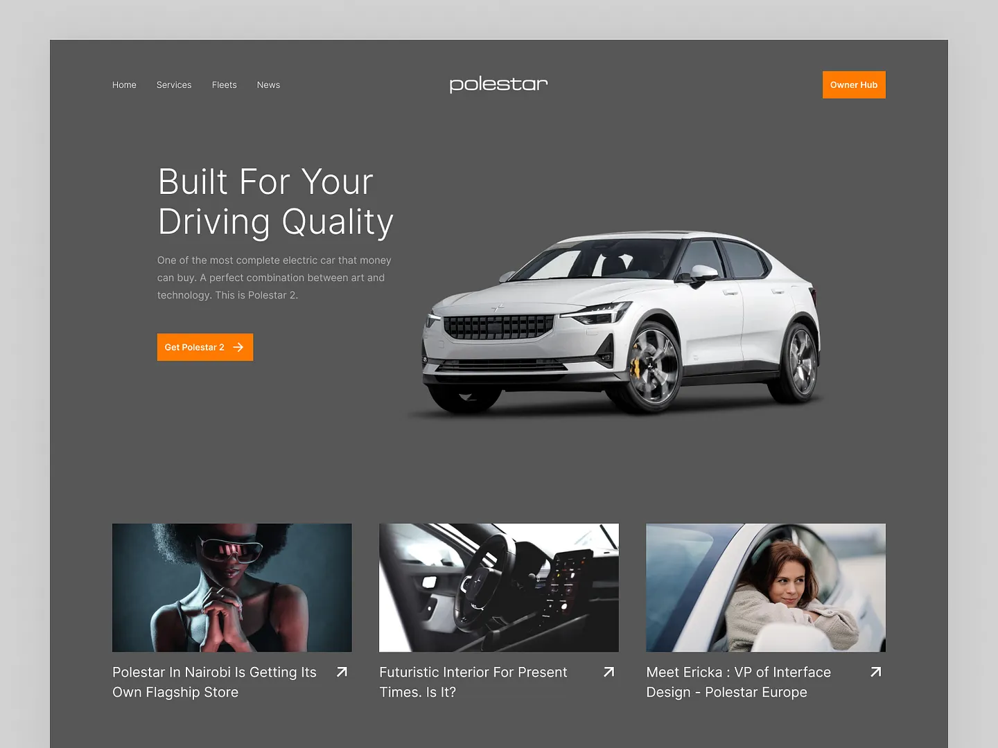 Innovative Car Dealer Website Design for Electric Vehicles