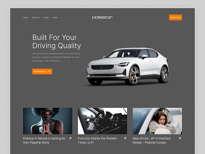 Electric Car Website Design