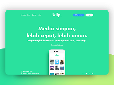 Ullp landing page debut indonesia medan responsive ui design ux design website