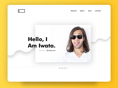 Iwata : A unique Persona blog minimal mobile design personal ui ux website white