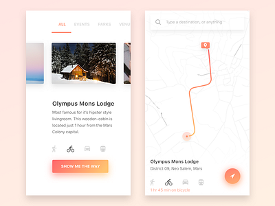 Navigation App Interface app daily interface map navigation simple ui ux