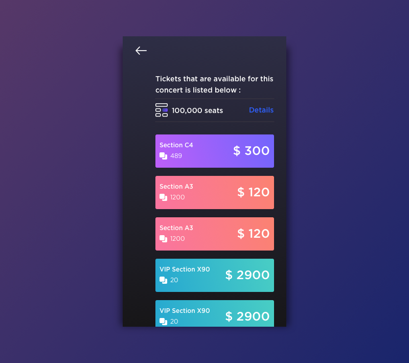 Exploration - Concert Booking App by Dimas Wibowo on Dribbble