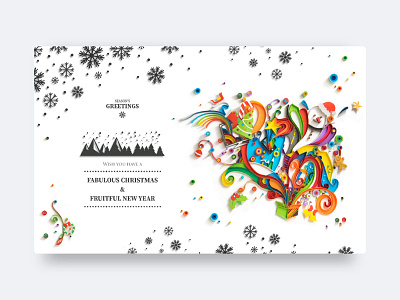 Christmas Card for e-card card christmas edm handmade webdesign