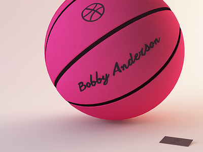 Dribbble Invite Thank You 3dsmax ball basketball debut dribbble first shot invite photoshop thank you