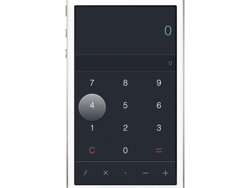 Daily UI 004 - Calculator (Animated) animation calculator daily daily ui framerjs interface mobile sketch ui ux