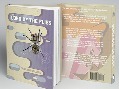 Lord of the Flies Book Cover book debut graphic design illustration illustrator lord of the flies mid century modern