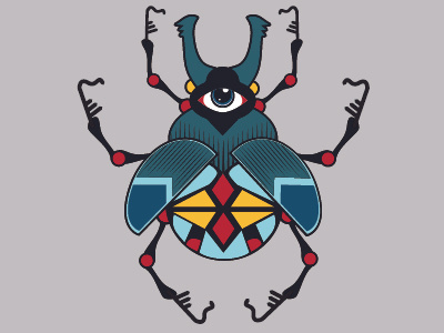 Future Tattoo beetle flash illustrator tattoo vector