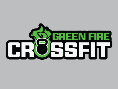 Green Fire Crossfit Banner banner crossfit design logo type typography