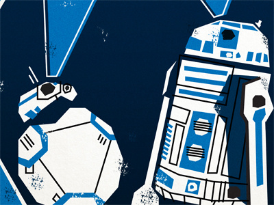 Star Wars Poster bb8 design illustration poster r2d2 saul bass star wars the force awakens