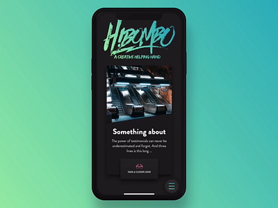 Make Contact after effects animation hibombo invision studio mobile muzli navigation menu