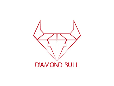 Diamond + bull Logo branding design illustration logo