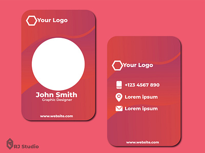 Id Card Template app branding design icon illustration logo typography ui ux vector