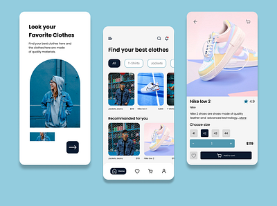 Mobile Design - Cloth graphic design mobile ui ux