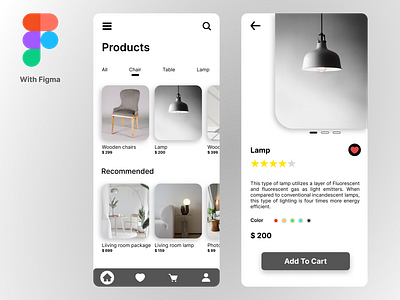 Mobile App - Interior Shop app graphic design mobile ui uiux ux