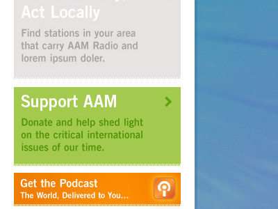 America Abroad Media Programs design nonprofit radio ux video website