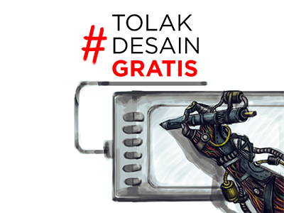 tolak desain gratis digitalpainting illustration