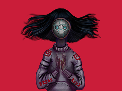 Cyborg Girls digitalpainting illustration
