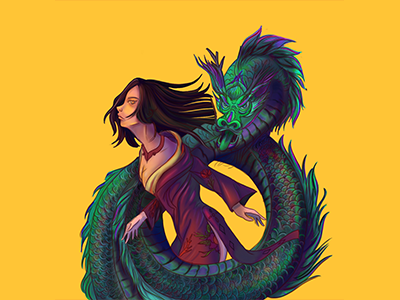 Dragon Girl1 digitalpainting illustration